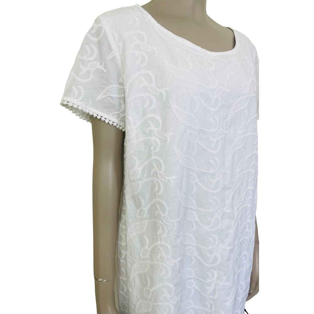 Old Navy White Embroidered Short Sleeve Dress NWT! - Picture 5 of 16